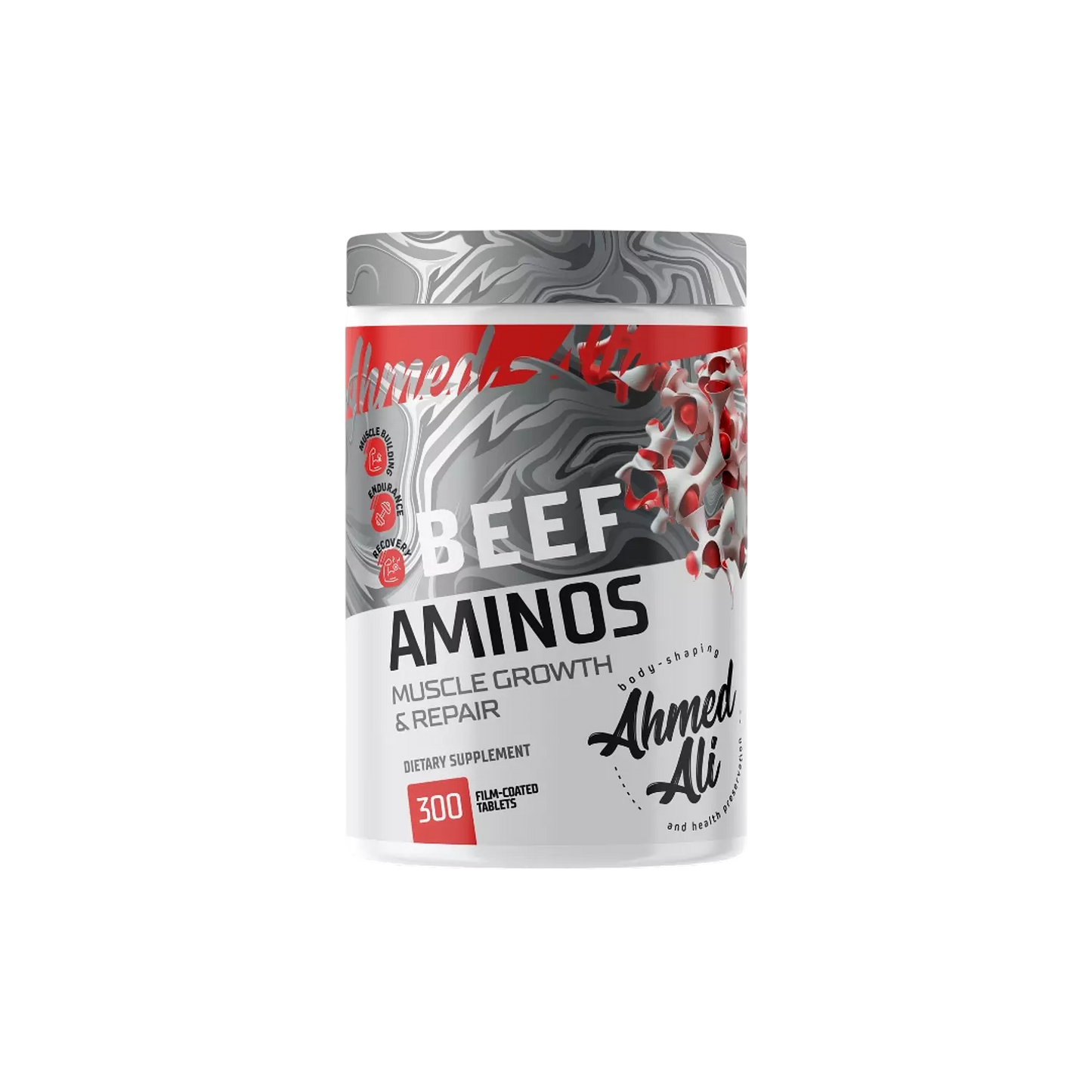 Ahmed Ali Nutrition | Beef Aminos | Muscle Growth & Repair – 300 Tablets