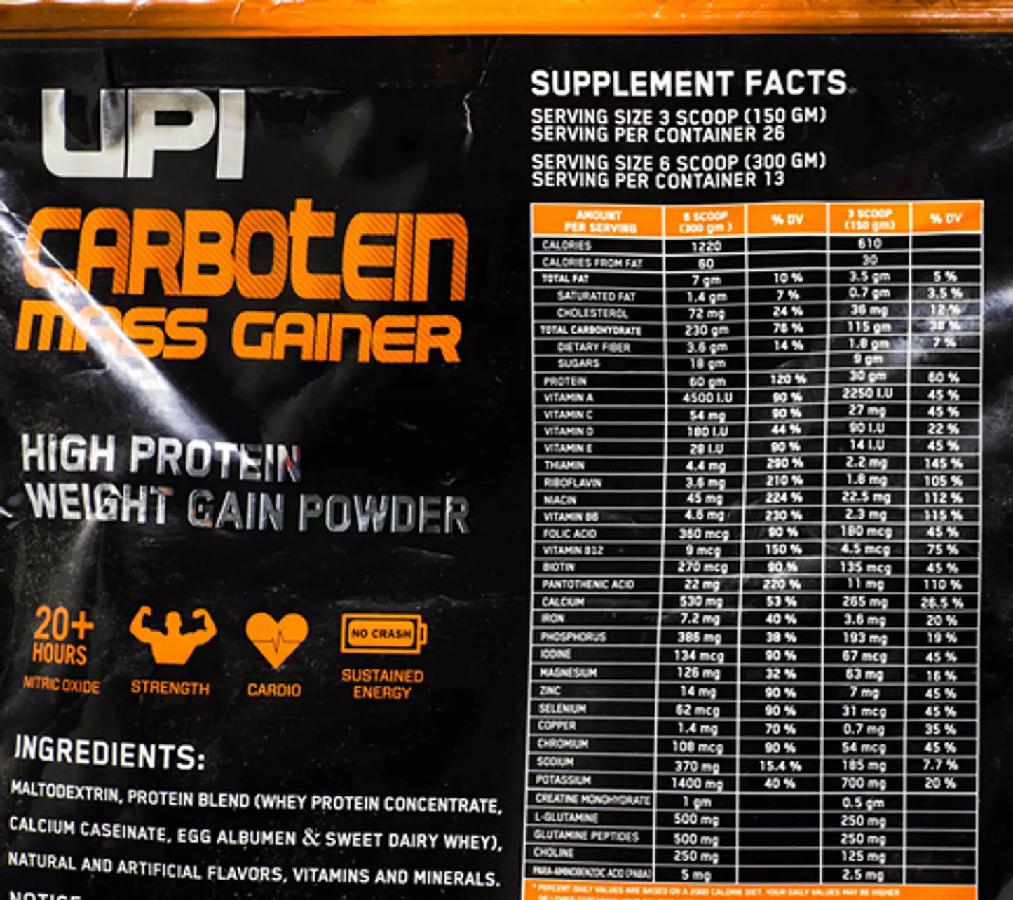 UPI Carbotein Mass Gainer