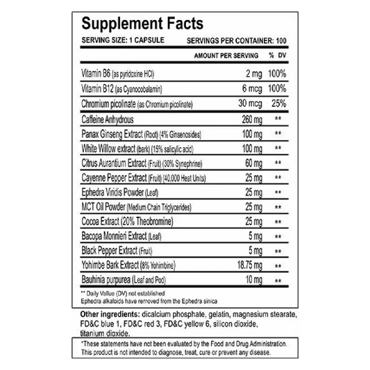 كلوما فارما ميثيلدرين - مكمل غذائي حراري عالي الأداء (100 كبسولة)