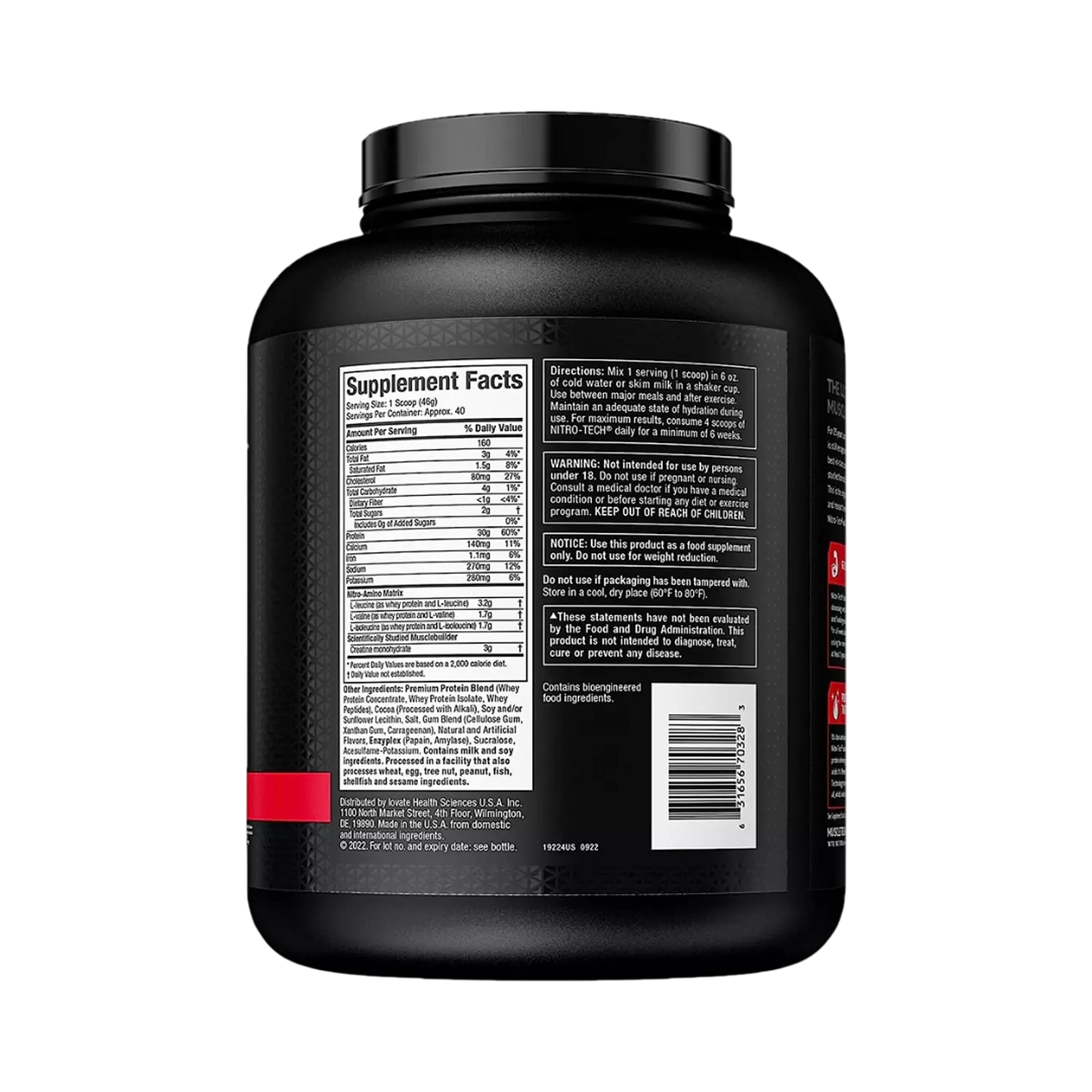 NitroTech Whey Protein 1.81kg – 40 Servings