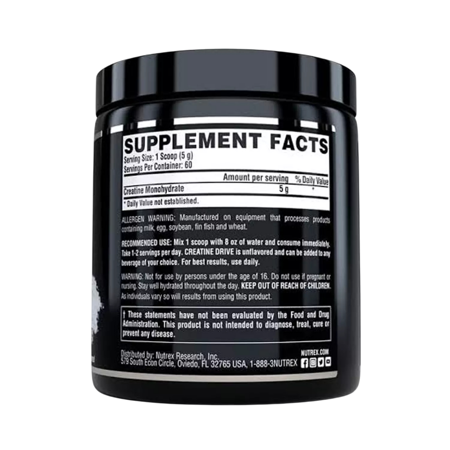 Nutrex Research Creatine Monohydrate (60 serv, 300gm)