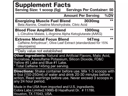 COBRA LABS - The Curse-50Serv.-250G
