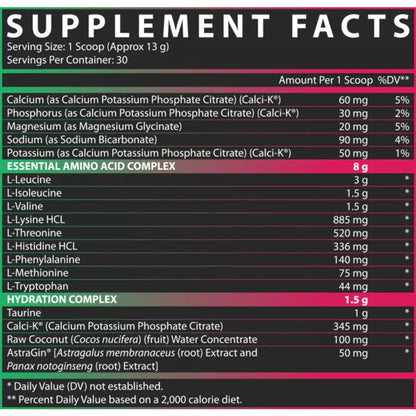 Nutrex EAA+ Hydration – Essential Amino Acids & Electrolytes (30 Servings)