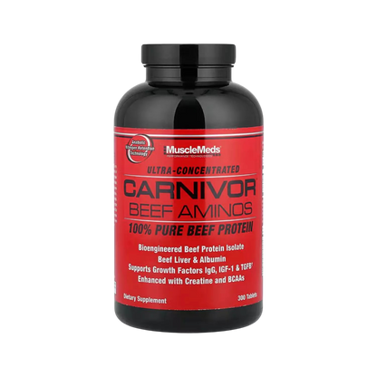 MuscleMeds, Carnivor Beef Aminos, 100% Pure Beef Protein, 300 Tablets