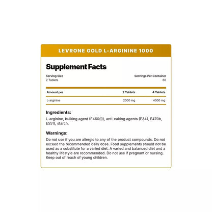 Kevin Levrone | Gold L-Arginine 1000 |120 Tablets