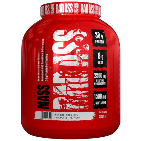 Bad Ass Mass With Creatine+Glutamine-30serving-3kg-Chocolate