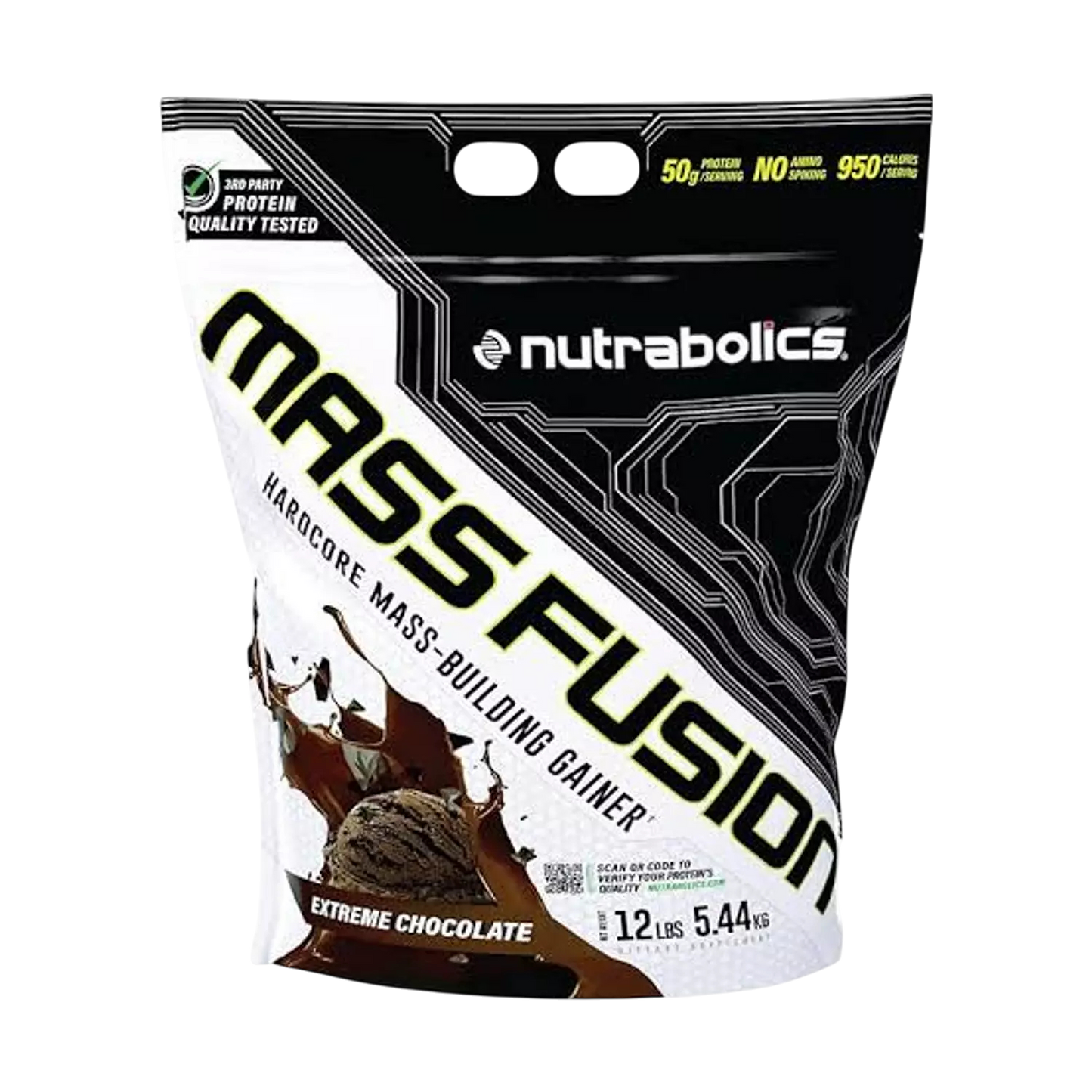 Nutrabolics Mass Fusion 5.44kg – High-Calorie Mass Gainer for Muscle & Weight Gain