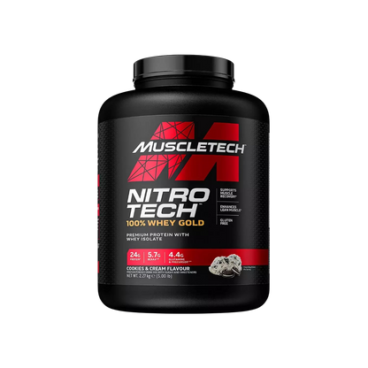 NitroTech Whey Gold 2.27kg – Premium Whey Protein Isolate & Peptides (69 Servings)