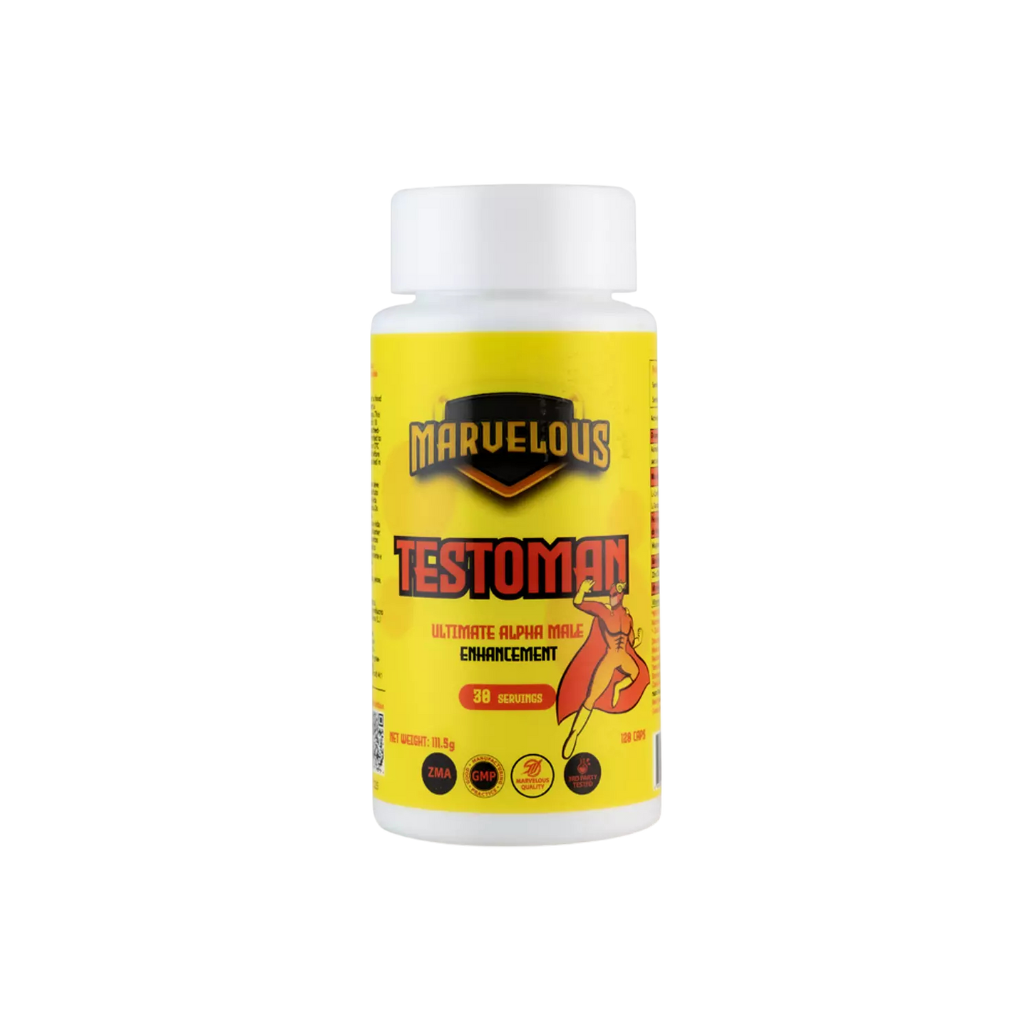 Marvelous Nutrition Testoman Ultimate Alpha Male Enhancement 120 Caps (30 Servings) – Strength, Energy & Vitality