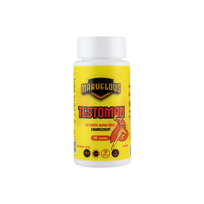 Marvelous Nutrition Testoman Ultimate Alpha Male Enhancement 120 Caps (30 Servings) – Strength, Energy & Vitality