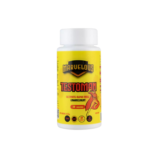 Marvelous Nutrition Testoman Ultimate Alpha Male Enhancement 120 Caps (30 Servings) – Strength, Energy & Vitality