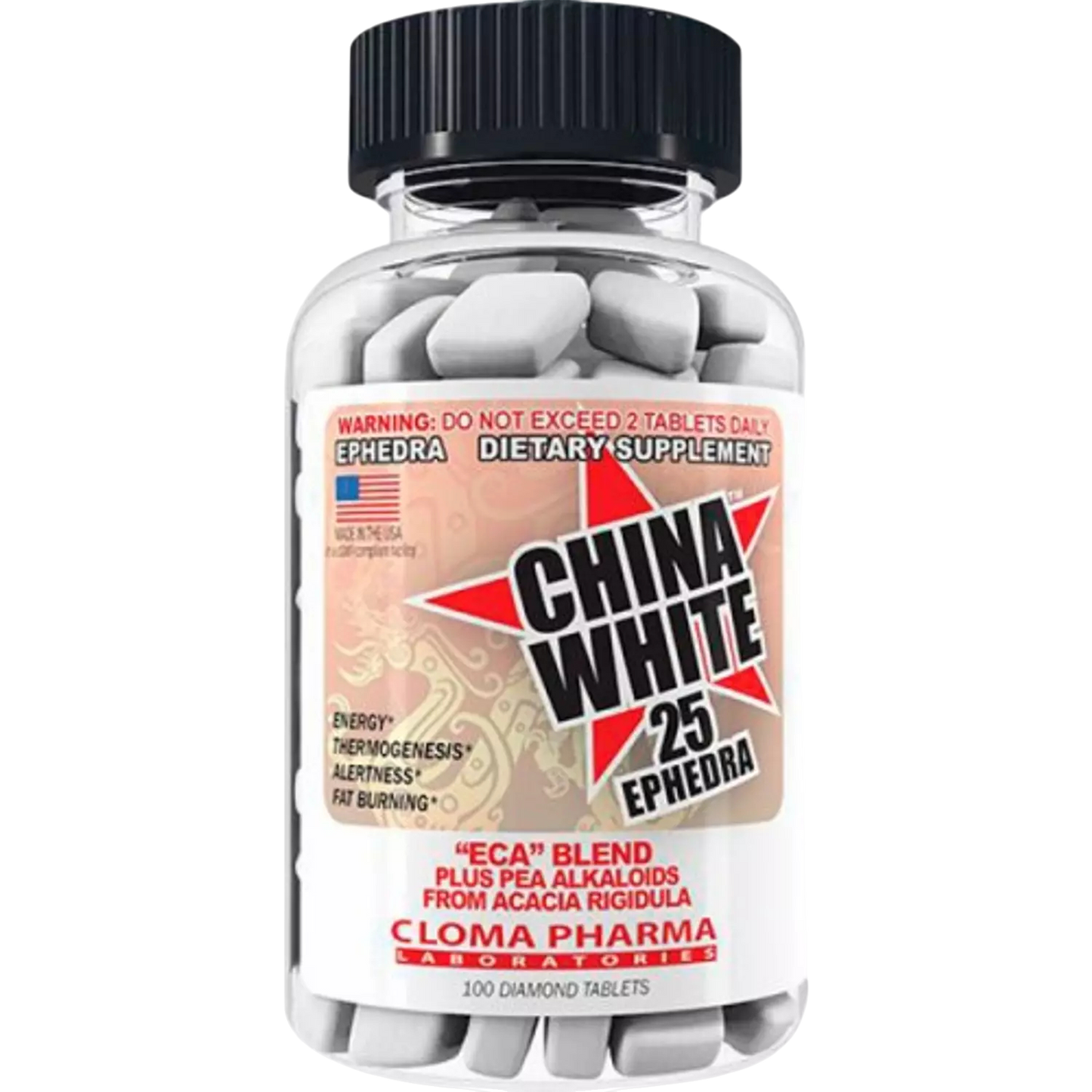China White 100 Capsules – Fat Burner