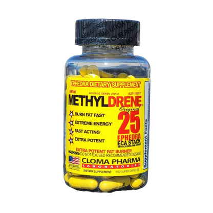 Cloma Pharma Methyldrene – High-Performance Thermogenic Supplement (100 Capsules)