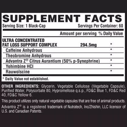 Nutrex Research Lipo 6 Black Ultra Concentrat-60Serv Men .-60Caps.