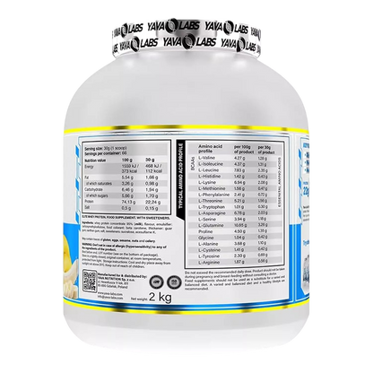 Yava Labs Whey Protein 2kg – High Quality Protein for Muscle Growth & Recovery (66 Servings)