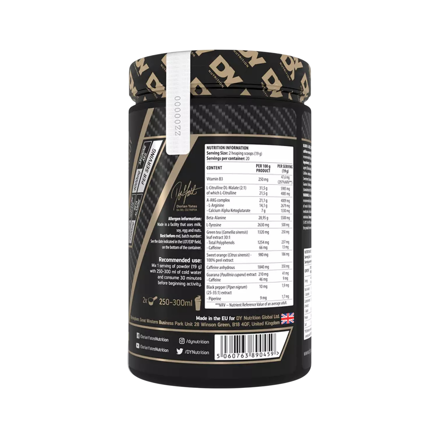 DY Blood & Guts PreWorkout 380g 20 Servings