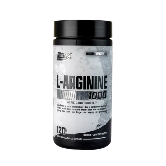 Nutrex Research L-Arginine – 100 Capsules for Blood Flow, Energy & Performance Support
