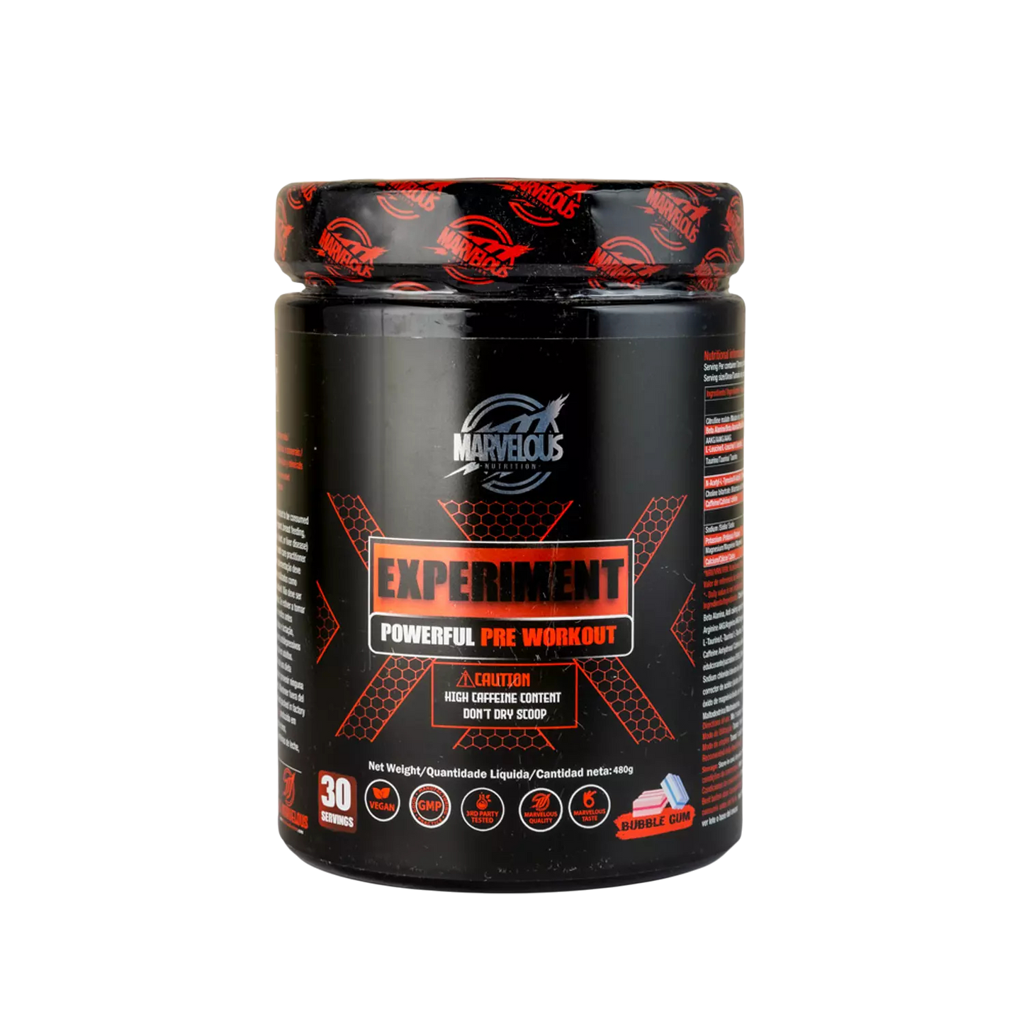 Marvelous Nutrition Experiment Powerful Pre-Workout 30 Servings – Energy, Focus & Performance