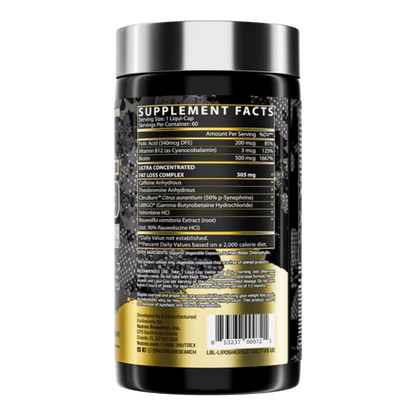 Nutrex Lipo 6 Hers – 60 Capsules Women’s Fat Burner & Energy Support