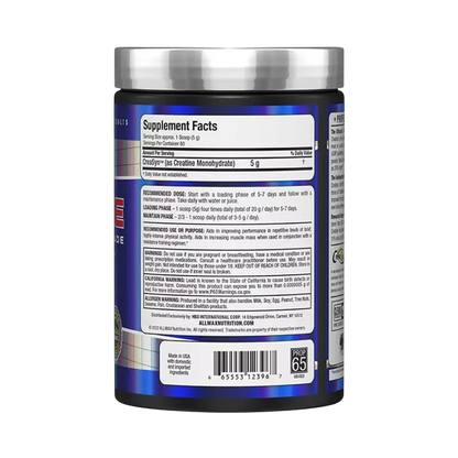 AllMax Creatine Monohydrate – 400g (80 Servings) | Strength, Power & Muscle Recovery