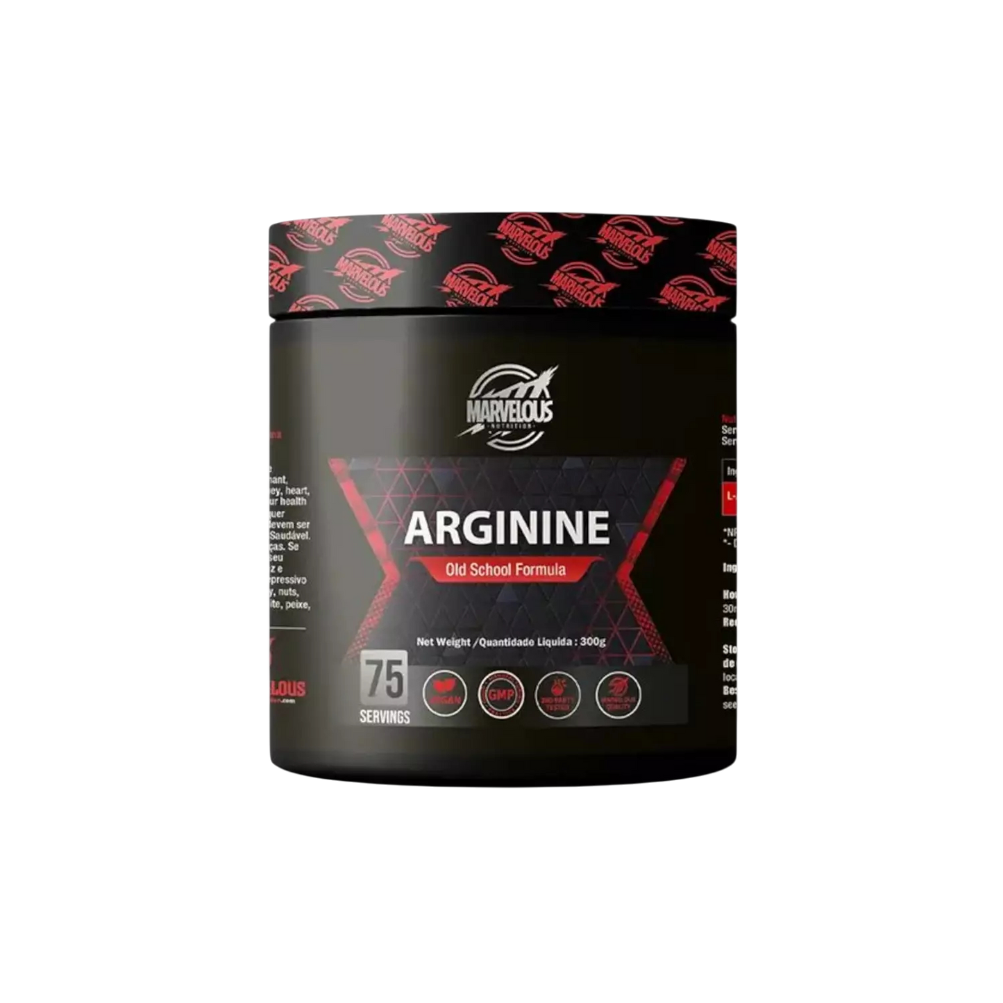 Marvelous Nutrition Arginine Old School Formula 300g (75 Servings) – Nitric Oxide, Endurance & Muscle Pump EGP 1,250